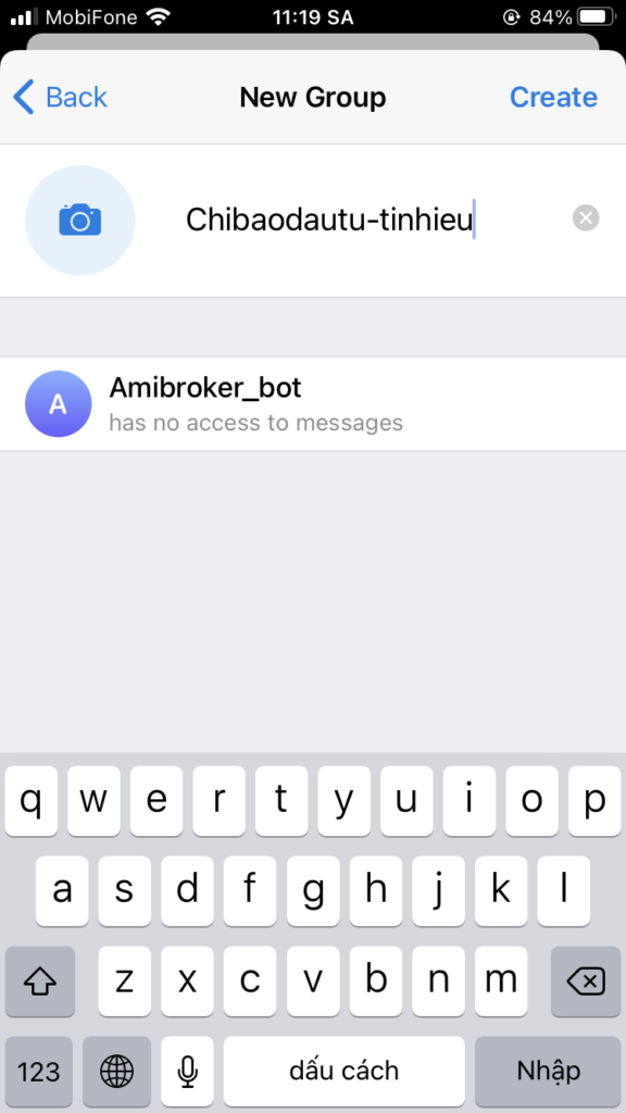 Đặt tên group chat
