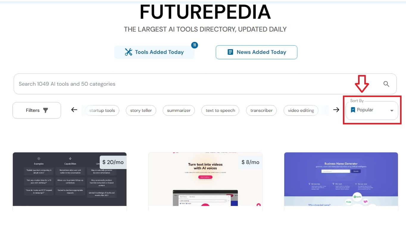 Futurepedia - Trang web tổng hợp hơn 1000 công cụ AI 32 Futurepedia - Trang web tổng hợp các công cụ AI