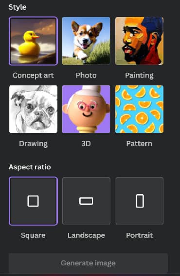 Hướng dẫn dùng AI của Canva để vẽ ảnh bằng câu lệnh 19 Text to image - AI của Canva
